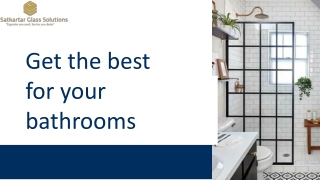 Get the best for your bathrooms