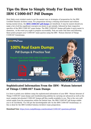 Sustainable C1000-047 Dumps Pdf For Awesome Result