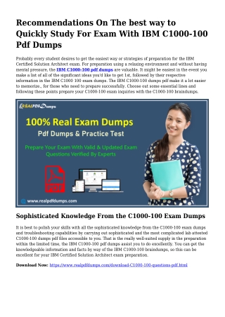 C1000-100 Pdf Dumps The Reasonable Preparing Source