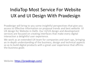 IndiaTop Most Service For Website UX and UI