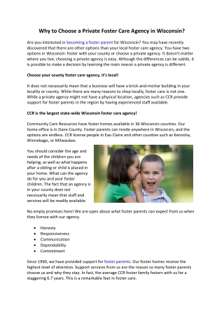 Become a Foster Parent in Your County | Foster Parents in Wisconsin