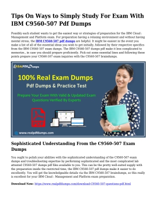 Worthwhile Planning From the Aid Of C9560-507 Dumps Pdf