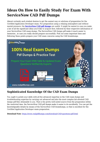 Polish Your Expertise With the Support Of CAD Pdf Dumps