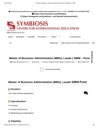 Masters Degree in Business Administration _ Programs _ SCIE