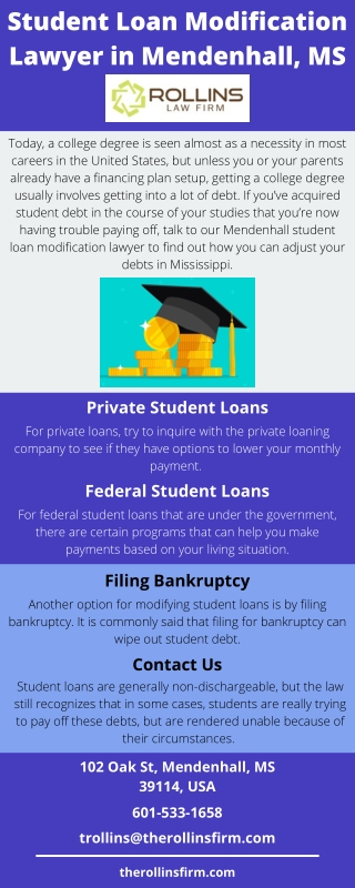 Student Loan Modification Lawyer in Mendenhall, MS
