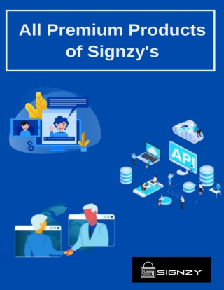 All Premium Products of Signzy's