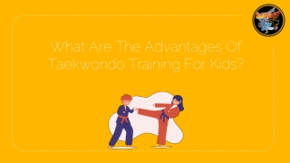 What Are The Advantages Of Taekwondo Training For Kids?