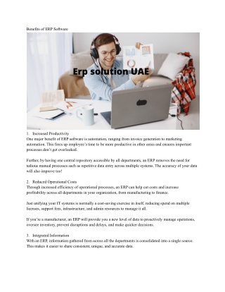 Erp solution UAE