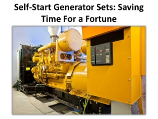 Choosing variety uses & advantages of generators set