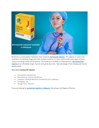 bortezomib injection in Malaysia
