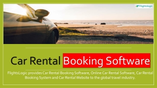 Car Rental Booking Software