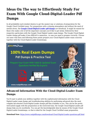 Cloud-Digital-Leader PDF Dumps To Resolve Planning Troubles
