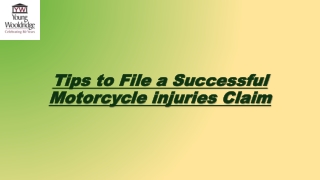 Tips to File a Successful Motorcycle injuries Claim
