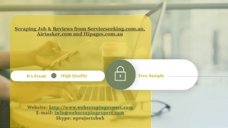 Scraping Job & Reviews from Serviceseeking.com.au, Airtasker.com and Hipages.com.au