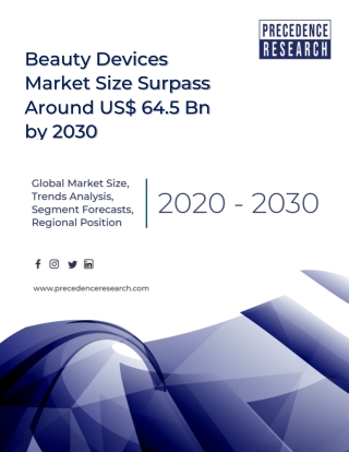 Beauty Devices Market to Hit US$ 64.5 Bn by 2030