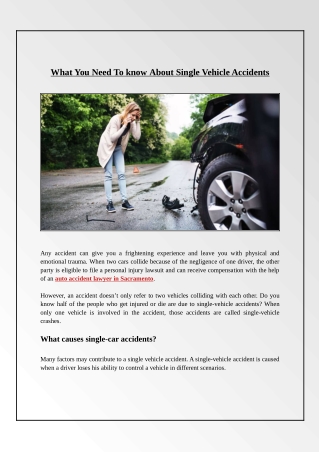 What Causes Single-vehicle Accidents?