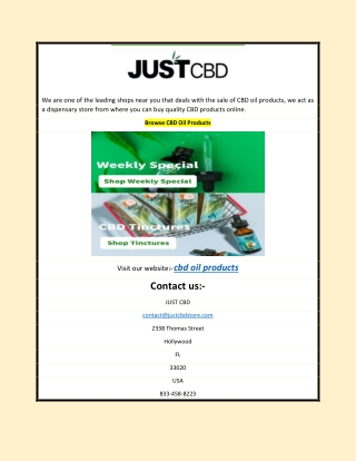 Browse CBD Oil Products