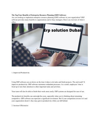 Erp solution Dubai