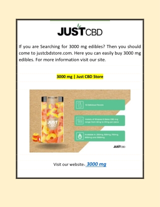 3000 mg | Just CBD Store