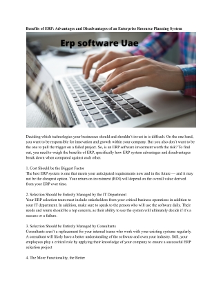Erp software Uae