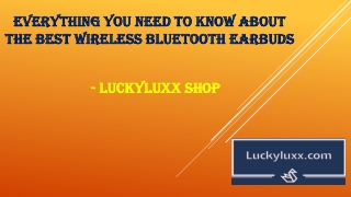 Best Wireless Bluetooth Earbuds