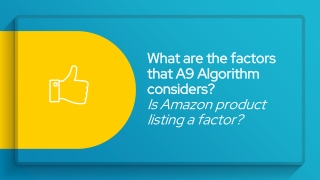 What Are The Factors That Amazon A9 Algorithm Considers