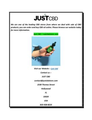 Just CBD  Justcbdstore.com