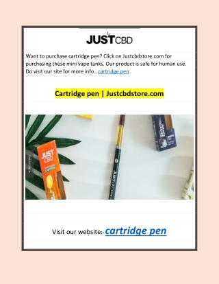 Cartridge pen | Justcbdstore.com
