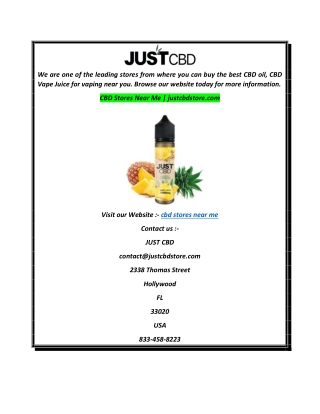 CBD Stores Near Me  justcbdstore.com