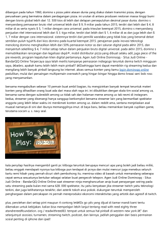 Agen Judi Online Dominoqq - Situs Judi Online - Bandarqq Online-4 Pendapat Sama