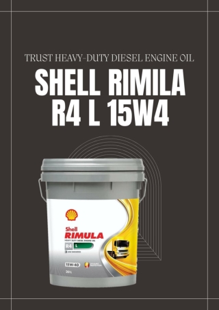 Trust Heavy-Duty Diesel Engine Oil Shell Rimila R4 L 15w4