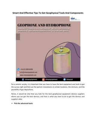 Smart And Effective Tips To Get Geophysical Tools And Components