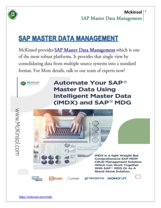 SAP Master Data Management