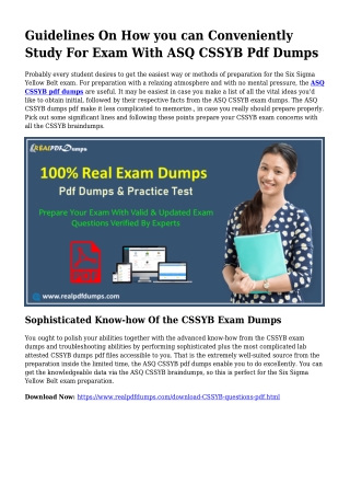 Sustainable CSSYB Dumps Pdf For Awesome End result