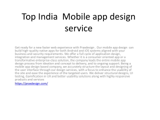 Top India  Mobile app design  service