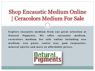Shop Encaustic Medium Online | Ceracolors Medium For Sale