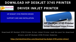 Download HP Deskjet 3745 Printer Driver Inkjet