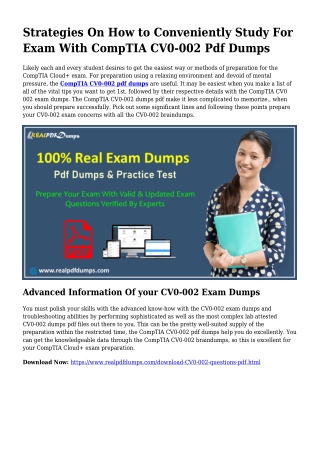To Solve Preparation Issues