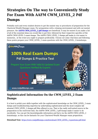 CWM_LEVEL_2 Pdf Dumps The Logical Planning Source