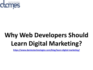 Why Web Developers Should Learn Digital Marketing