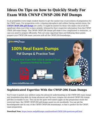 CWSP-206 Pdf Dumps The Rational Preparing Supply