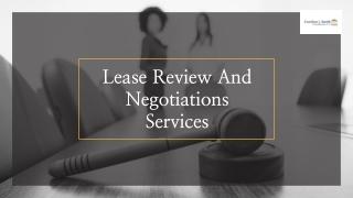 Lease Review And Negotiations Services