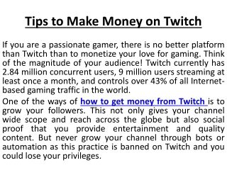 Blog Twitch Followers how to get money from Twitch