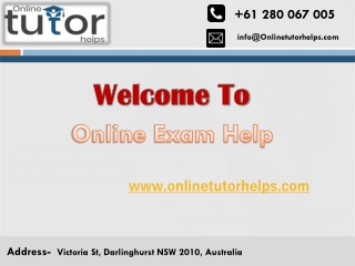 Online Exam Help PPT