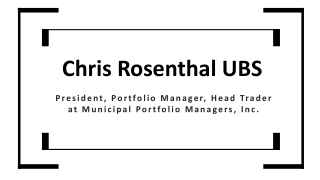 Chris Rosenthal UBS - Possesses Outstanding Interpersonal Abilities