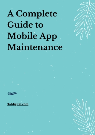 A Complete Guide to Mobile App Maintenance