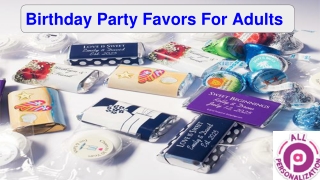 Birthday Party Favors For Adults