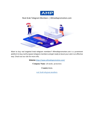 Real Arab Telegram Members | Allmediapromotion.com