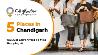 5 Places in Chandigarh For Shopping