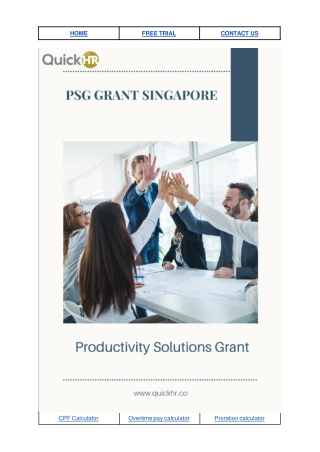 QuickHR PSG Grant Singapore